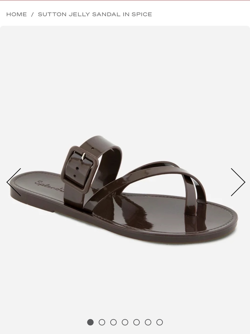Splendid Sutton Jelly Slide Sandal in Spice Brown